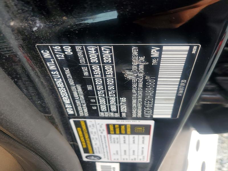 62707996 :رقم المزاد ، 4JGDF6EE2HA896861 vin ، 2017 Mercedes-benz Gls مزاد بيع