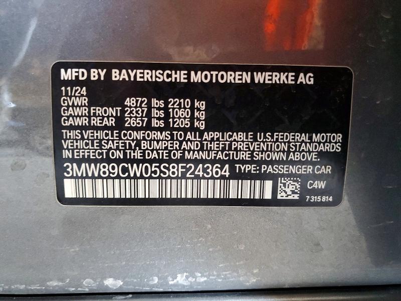 Продаж на аукціоні авто 2025 Bmw 330xi, vin: 3MW89CW05S8F24364, номер лоту: 59708156