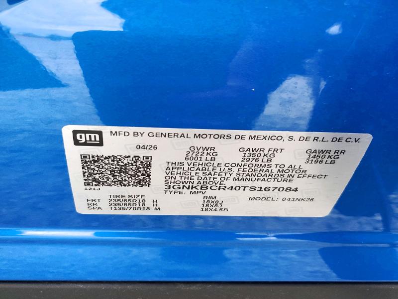 Продаж на аукціоні авто 2026 Chevrolet Blazer, vin: 3GNKBCR40TS167084, номер лоту: 63073536