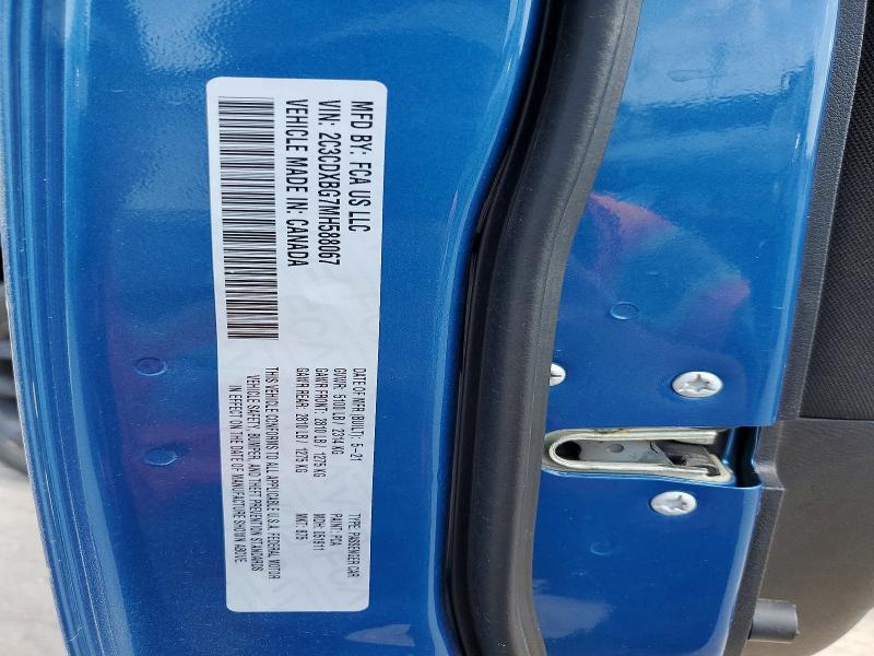 59895276 :رقم المزاد ، 2C3CDXBG7MH588067 vin ، 2021 Dodge Charger مزاد بيع