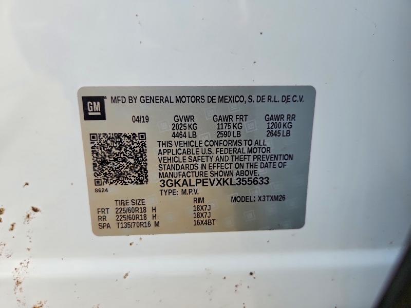 Продаж на аукціоні авто 2019 Gmc Terrain, vin: 3GKALPEVXKL355633, номер лоту: 61601766