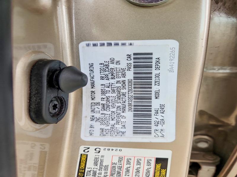 62400766 :رقم المزاد ، 1NXBR32E27Z833080 vin ، 2007 Toyota Corolla مزاد بيع