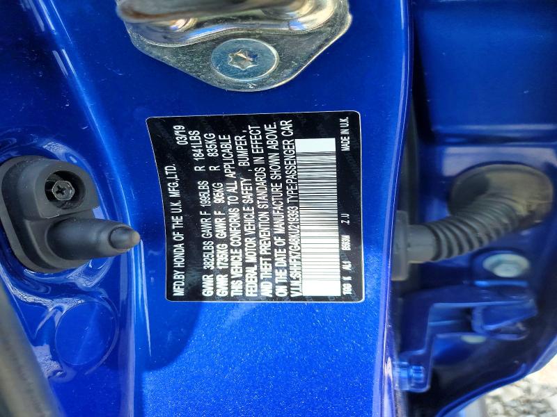 Продажа на аукционе авто 2019 Honda Civic, vin: SHHFK7G48KU219393, номер лота: 60999456