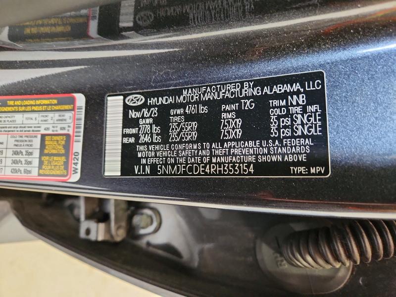 Продаж на аукціоні авто 2024 Hyundai Tucson, vin: 5NMJFCDE4RH353154, номер лоту: 59285596