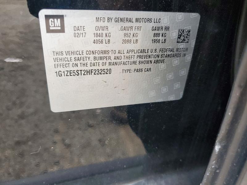 Продаж на аукціоні авто 2017 Chevrolet Malibu, vin: 1G1ZE5ST2HF232520, номер лоту: 62996786