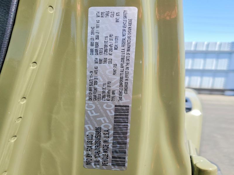 62987946 :رقم المزاد ، 1C4RJXR68SW509886 vin ، 2025 Jeep Wrangler مزاد بيع