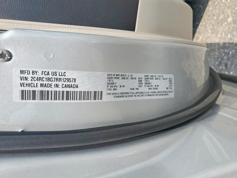 Продаж на аукціоні авто 2024 Chrysler Pacifica, vin: 2C4RC1BG7RR129578, номер лоту: 60679856