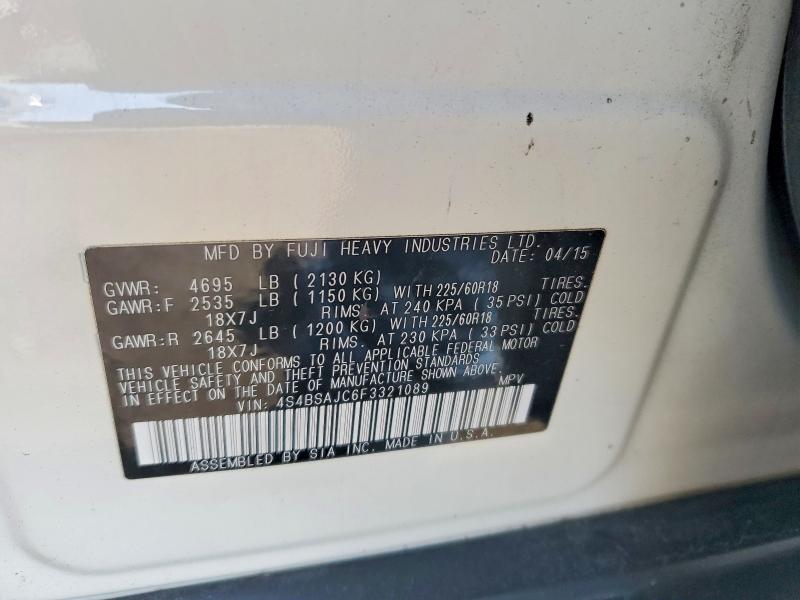 61811236 :رقم المزاد ، 4S4BSAJC6F3321089 vin ، 2015 Subaru Outback مزاد بيع
