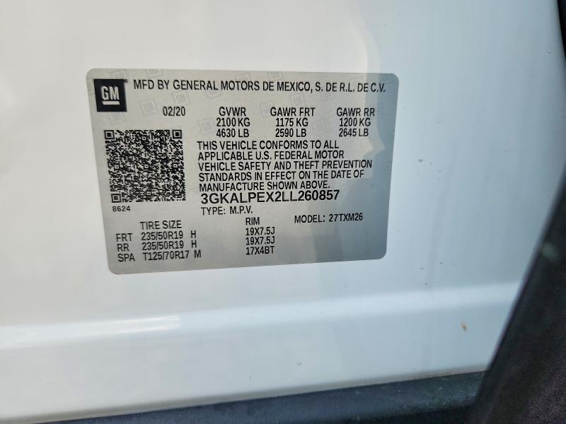 Aukcja sprzedaży 2020 Gmc Terrain, vin: 3GKALPEX2LL260857, numer aukcji: 62334556