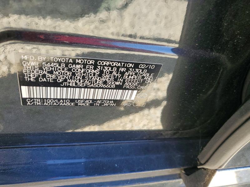 Продаж на аукціоні авто 2010 Lexus Ls 460, vin: JTHBL5EF5A5096608, номер лоту: 61534306