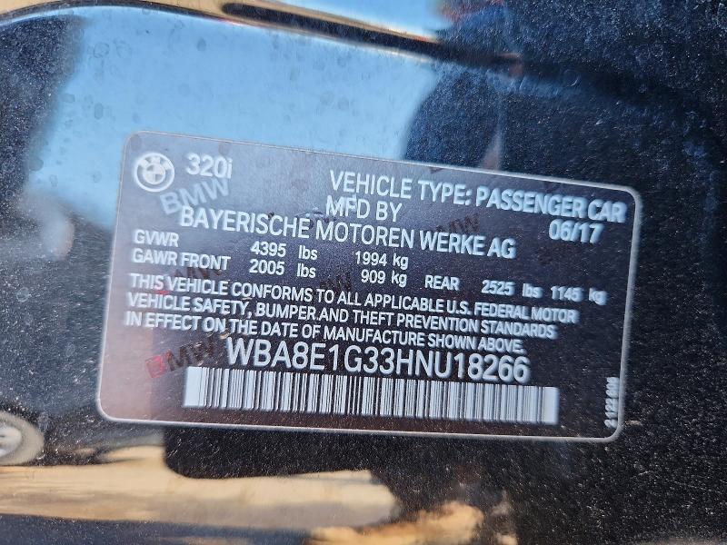 Aukcja sprzedaży 2017 Bmw 320, vin: WBA8E1G33HNU18266, numer aukcji: 60126806