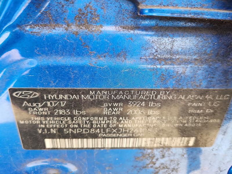 2018 Hyundai Elantra მანქანა იყიდება აუქციონზე, vin: 5NPD84LFXJH261058, აუქციონის ნომერი: 61853856
