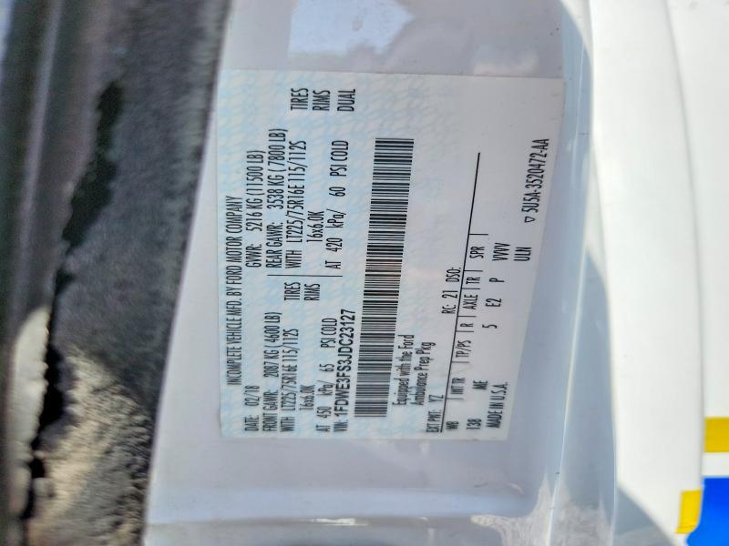 2018 Ford Econoline მანქანა იყიდება აუქციონზე, vin: 1FDWE3FS3JDC23127, აუქციონის ნომერი: 58719076