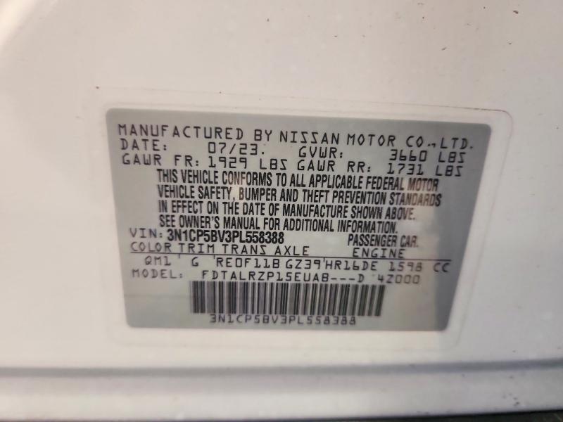 62313216 :رقم المزاد ، 3N1CP5BV3PL558388 vin ، 2023 Nissan Kicks مزاد بيع