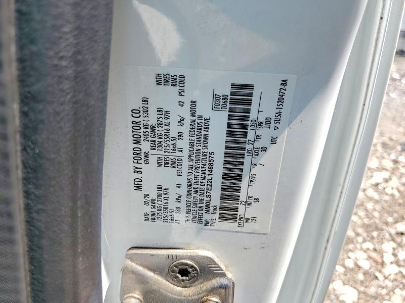 2020 Ford Transit Connect მანქანა იყიდება აუქციონზე, vin: NM0LS7E22L1468575, აუქციონის ნომერი: 65062856