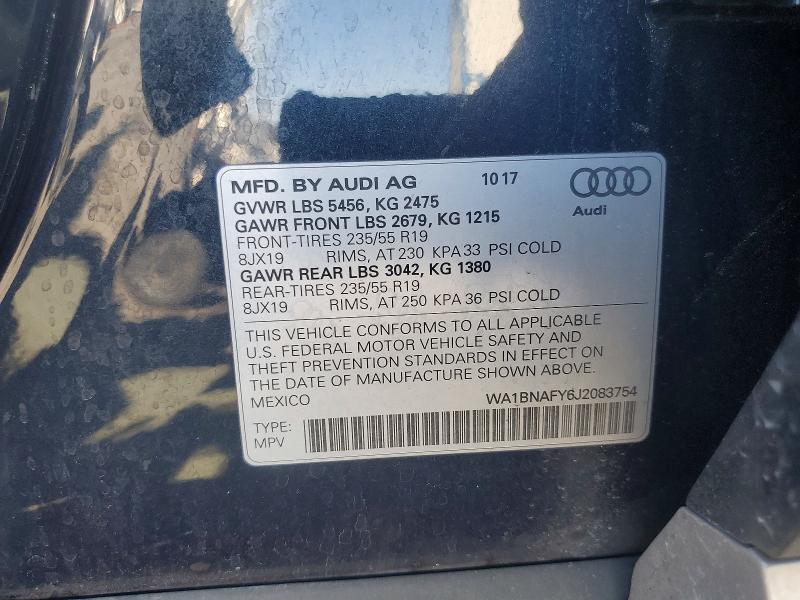 Продажа на аукционе авто 2018 Audi Q5, vin: WA1BNAFY6J2083754, номер лота: 60374536