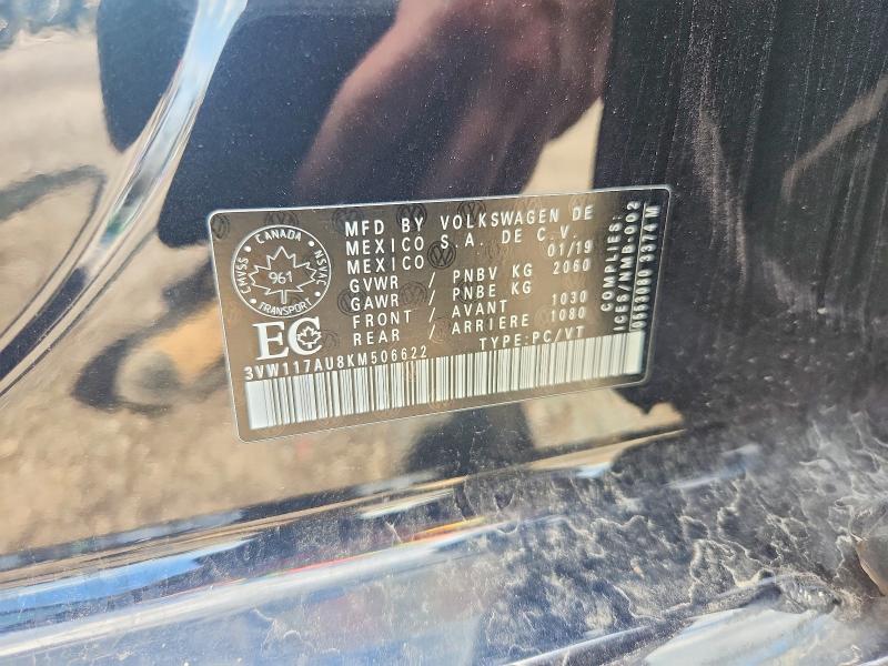 60444486 :رقم المزاد ، 3VW117AU8KM506622 vin ، 2019 Volkswagen Golf Sportwagen مزاد بيع
