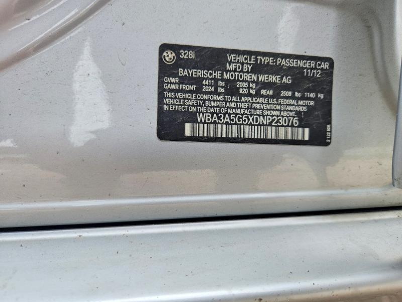 59391846 :رقم المزاد ، WBA3A5G5XDNP23076 vin ، 2013 Bmw 328 مزاد بيع