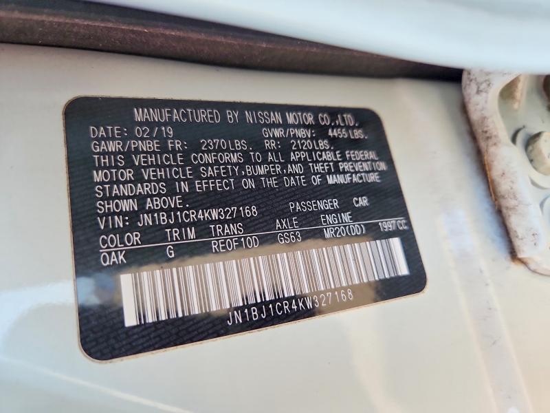 Продаж на аукціоні авто 2019 Nissan Rogue Sport, vin: JN1BJ1CR4KW327168, номер лоту: 62837596