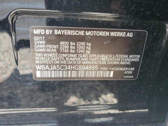 Auction sale of the 2017 Bmw 530, vin: WBAJA5C34HG894895, lot number: 60930676