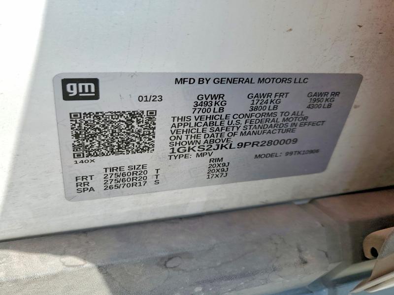 Продажа на аукционе авто 2023 Gmc Yukon Xl, vin: 1GKS2JKL9PR280009, номер лота: 61621596