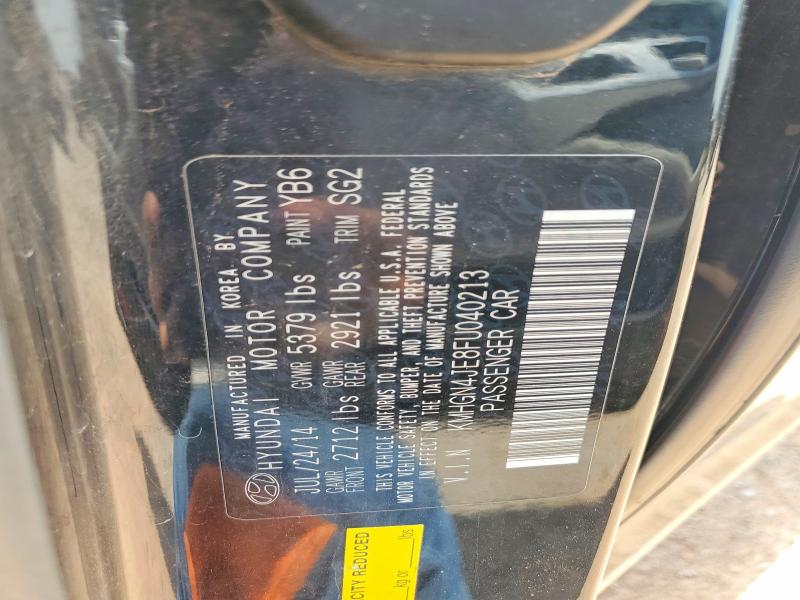 2015 Hyundai Genesis მანქანა იყიდება აუქციონზე, vin: KMHGN4JE8FU040213, აუქციონის ნომერი: 60572726