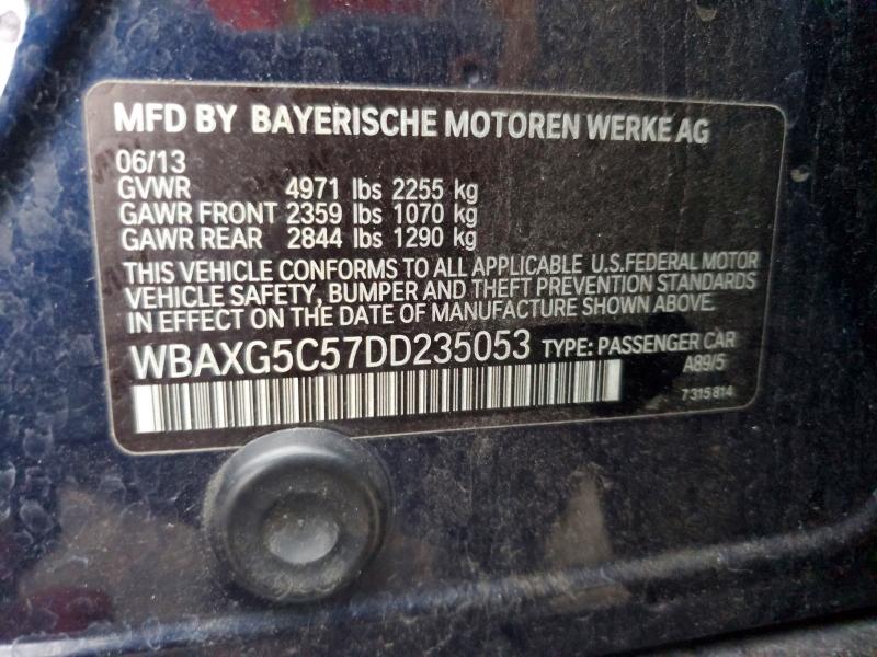 Продаж на аукціоні авто 2013 Bmw 528, vin: WBAXG5C57DD235053, номер лоту: 63108216