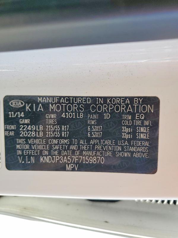 Продаж на аукціоні авто 2015 Kia Soul, vin: KNDJP3A57F7159870, номер лоту: 61581856