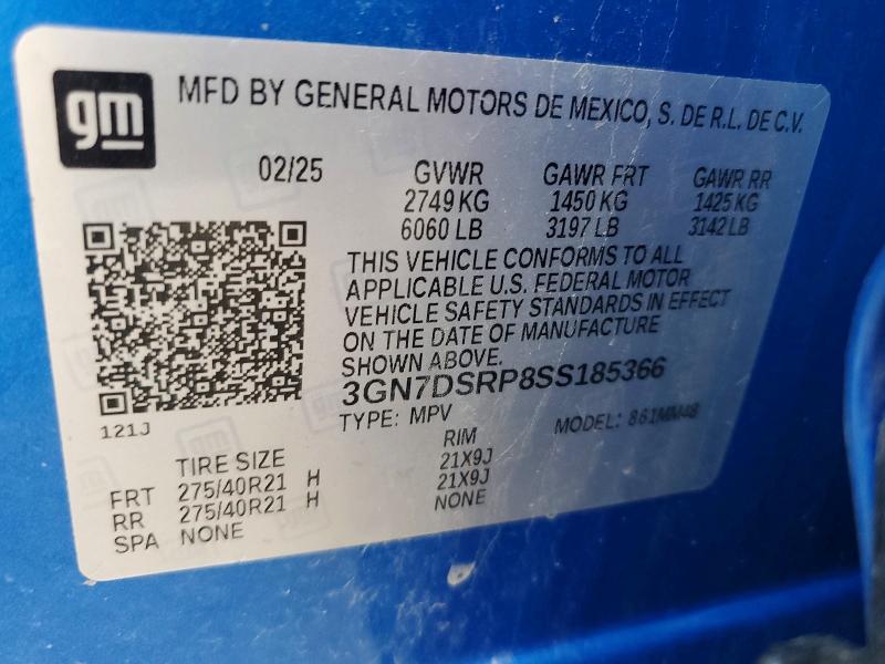 Aukcja sprzedaży 2025 Chevrolet Equinox, vin: 3GN7DSRP8SS185366, numer aukcji: 60427756