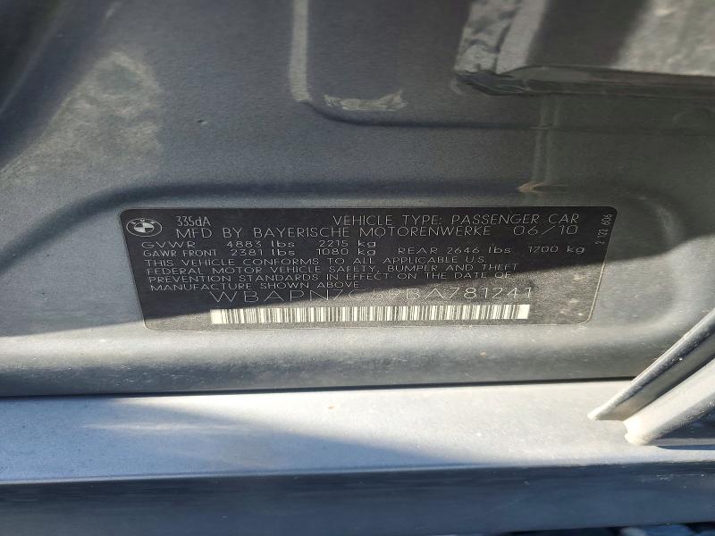 Продажа на аукционе авто 2011 Bmw 335, vin: WBAPN7C59BA781241, номер лота: 61426976