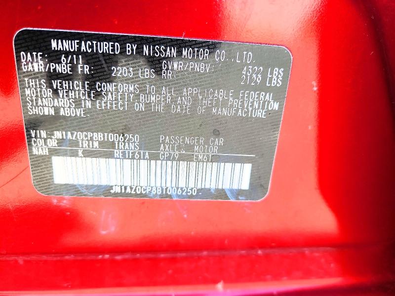 Продаж на аукціоні авто 2011 Nissan Leaf, vin: JN1AZ0CP8BT006250, номер лоту: 60843686