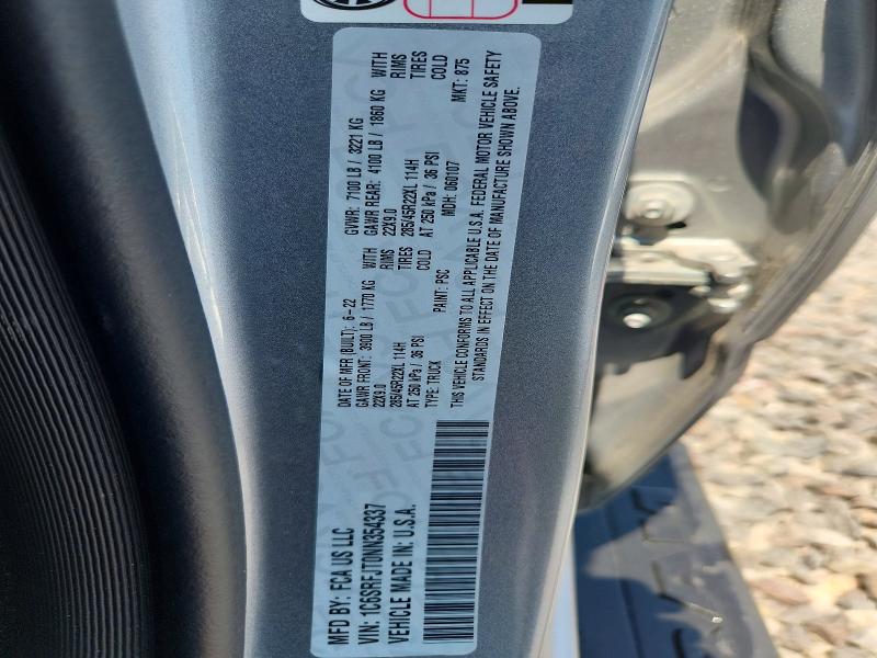 Aukcja sprzedaży 2022 Ram 1500, vin: 1C6SRFJT0NN354337, numer aukcji: 62826546