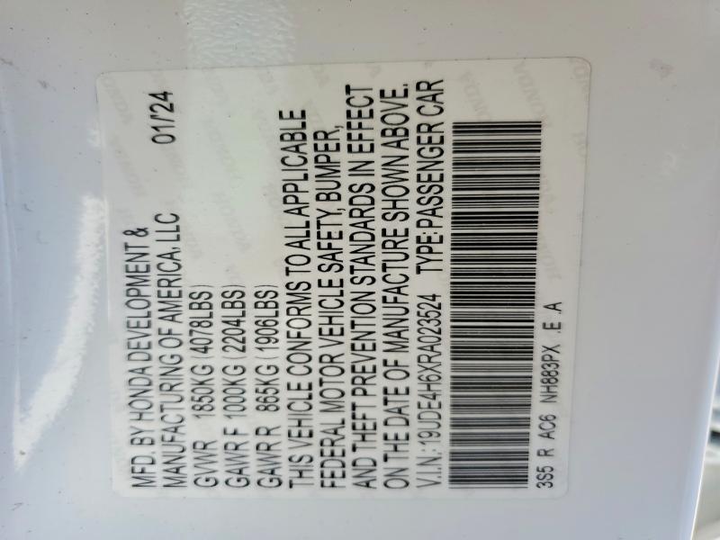 Продажа на аукционе авто 2024 Acura Integra, vin: 19UDE4H6XRA023524, номер лота: 61075926