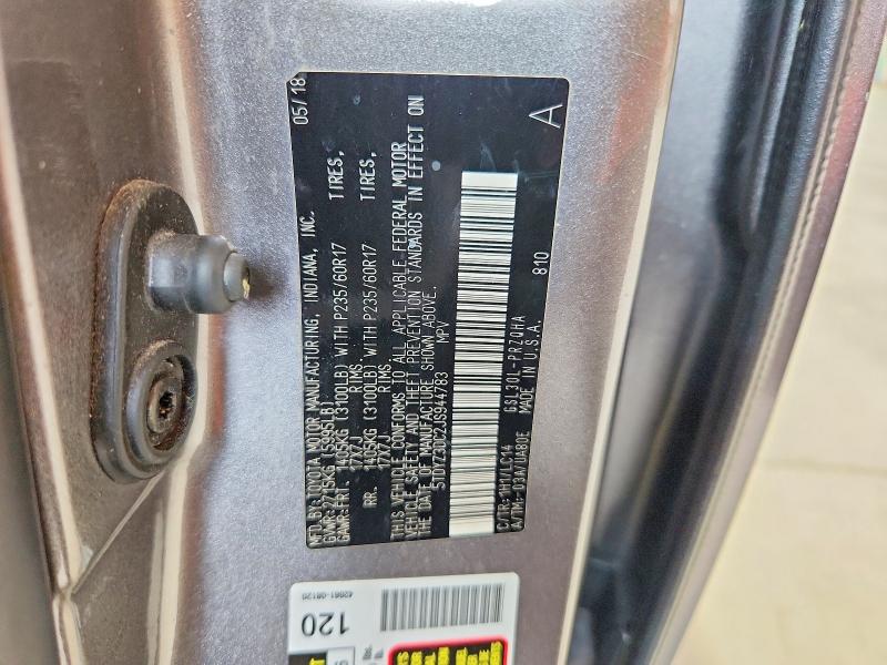 Продаж на аукціоні авто 2018 Toyota Sienna, vin: 5TDYZ3DC2JS944783, номер лоту: 61540636