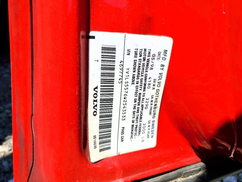 Продаж на аукціоні авто 1998 Volvo S70, vin: YV1LS5576W2543533, номер лоту: 61013616