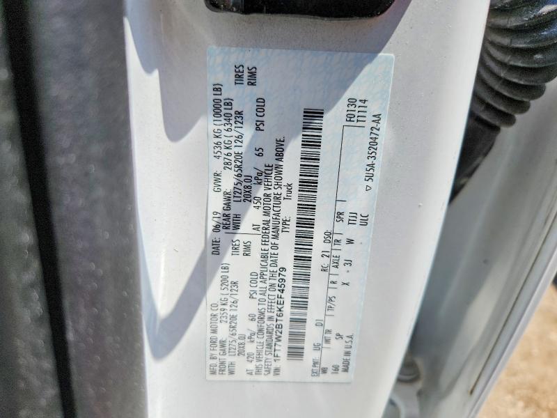 2019 Ford F250 მანქანა იყიდება აუქციონზე, vin: 1FT7W2BT6KEF45979, აუქციონის ნომერი: 57129566