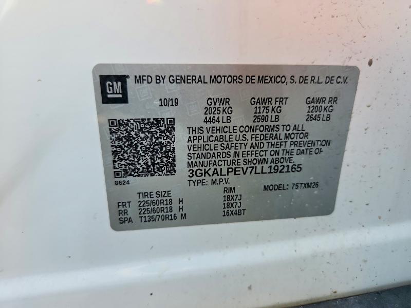 61888776 :رقم المزاد ، 3GKALPEV7LL192165 vin ، 2020 Gmc Terrain مزاد بيع