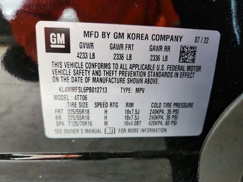 59278666 :رقم المزاد ، KL4MMFSL6PB012713 vin ، 2023 Buick Encore Gx مزاد بيع