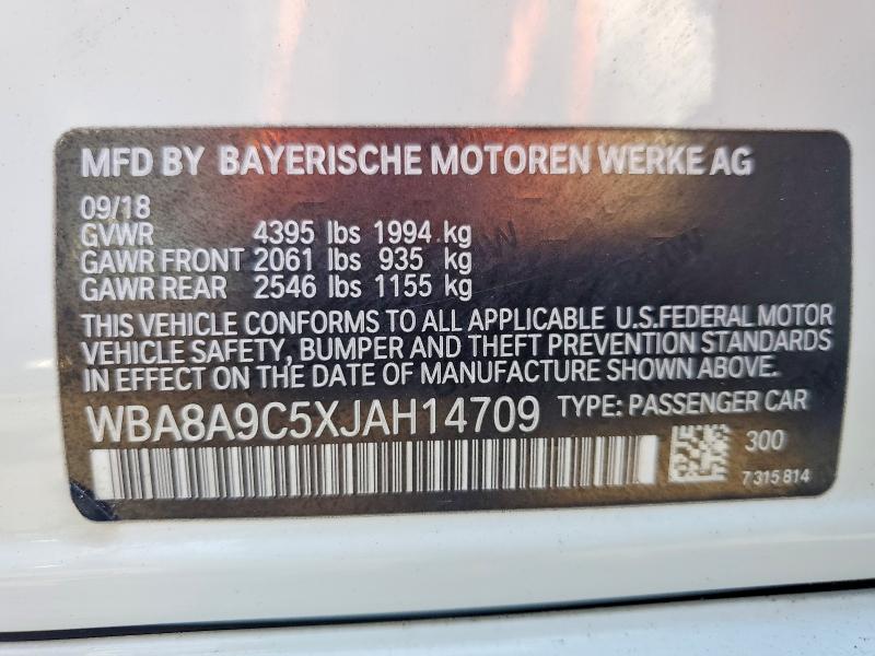 Aukcja sprzedaży 2018 Bmw 320, vin: WBA8A9C5XJAH14709, numer aukcji: 60036916