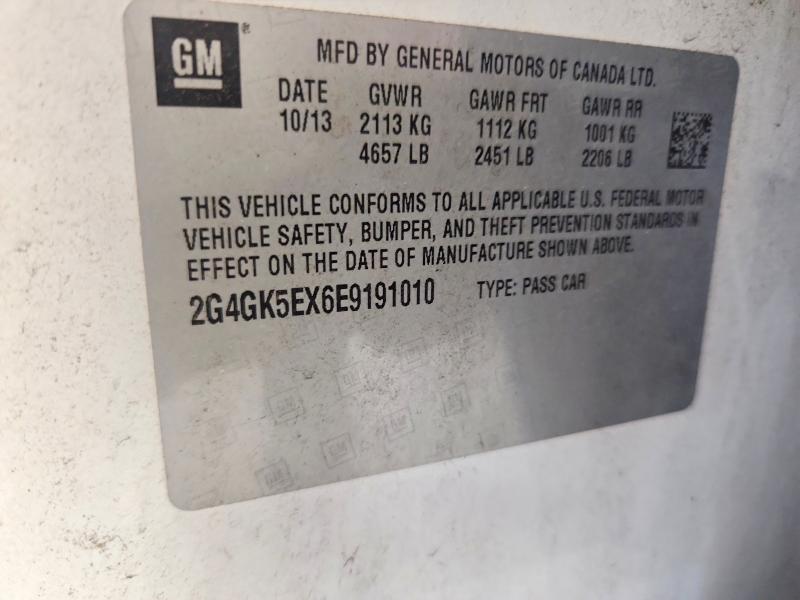 60312486 :رقم المزاد ، 2G4GK5EX6E9191010 vin ، 2014 Buick Regal مزاد بيع