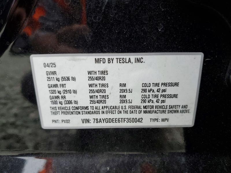 2026 Tesla Model Y მანქანა იყიდება აუქციონზე, vin: 7SAYGDEE6TF350042, აუქციონის ნომერი: 59747396
