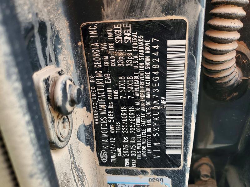 62660446 :رقم المزاد ، 5XYKUDA73EG482447 vin ، 2014 Kia Sorento مزاد بيع