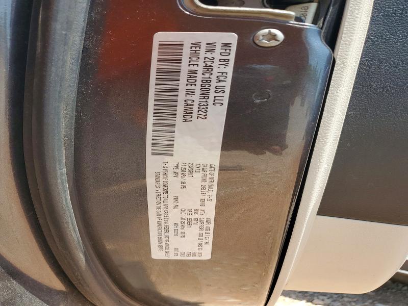 60063386 :رقم المزاد ، 2C4RC1BG0NR133272 vin ، 2022 Chrysler Pacifica مزاد بيع