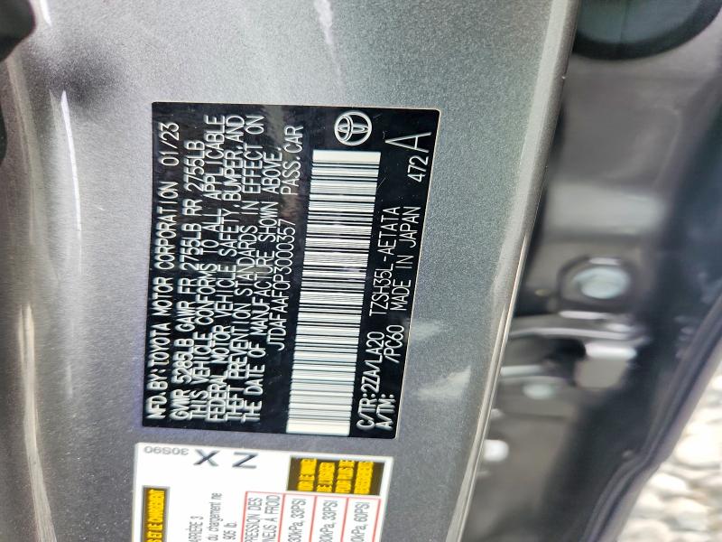 63404506 :رقم المزاد ، JTDAFAAF0P3000357 vin ، 2023 Toyota Crown مزاد بيع