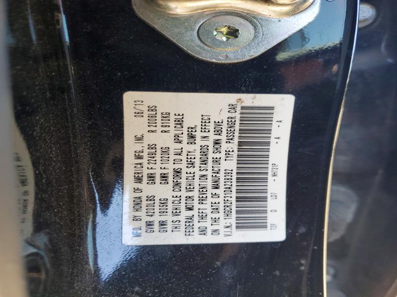 Aukcja sprzedaży 2013 Honda Accord, vin: 1HGCR2F31DA238392, numer aukcji: 61379526