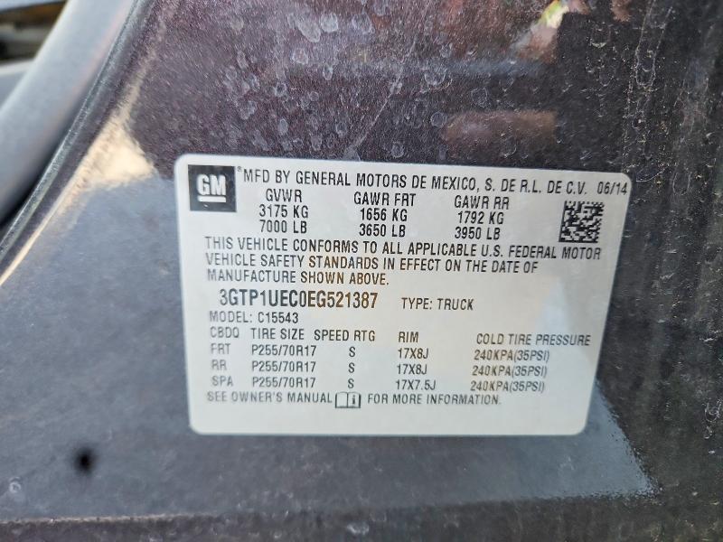 Продаж на аукціоні авто 2014 Gmc Sierra, vin: 3GTP1UEC0EG521387, номер лоту: 59389446