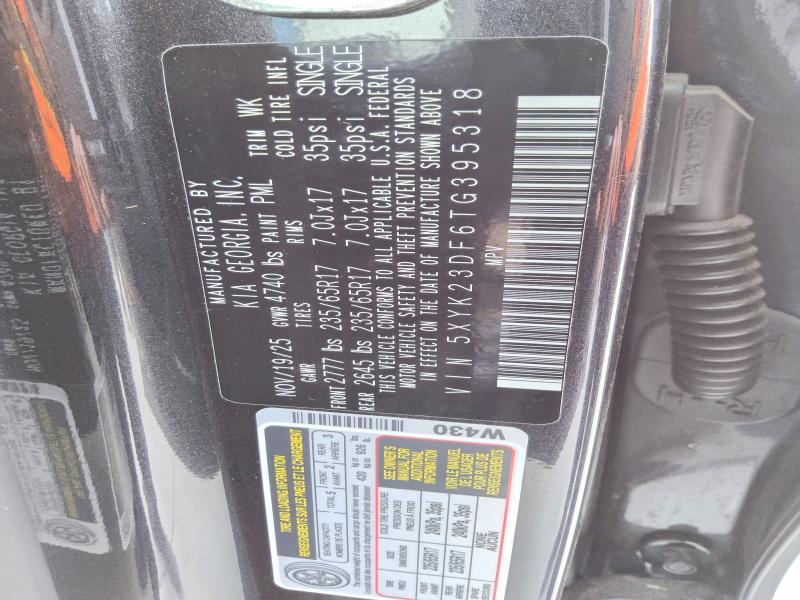 2026 Kia Sportage მანქანა იყიდება აუქციონზე, vin: 5XYK23DF6TG395318, აუქციონის ნომერი: 61037356