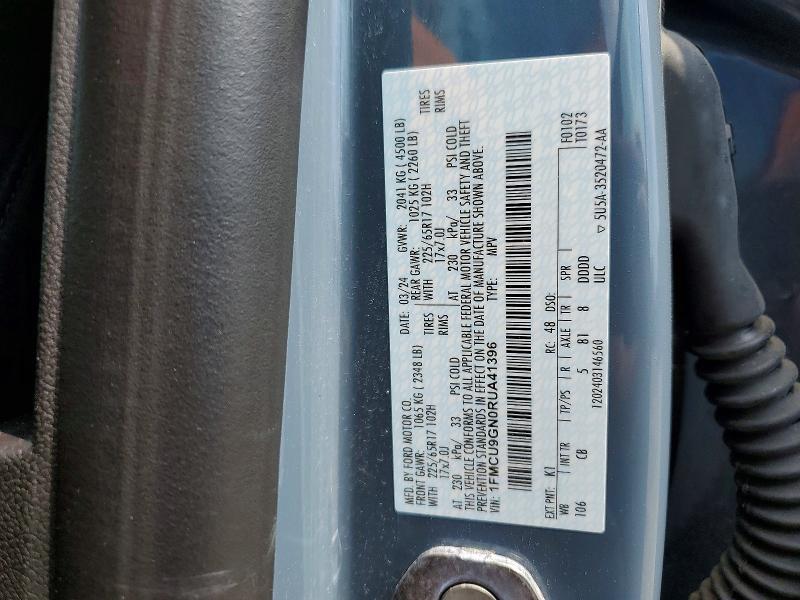 Auction sale of the 2024 Ford Escape, vin: 1FMCU9GN0RUA41396, lot number: 59948486
