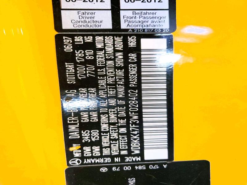Продаж на аукціоні авто 1998 Mercedes-benz Slk, vin: WDBKK47F3WF028402, номер лоту: 63007746