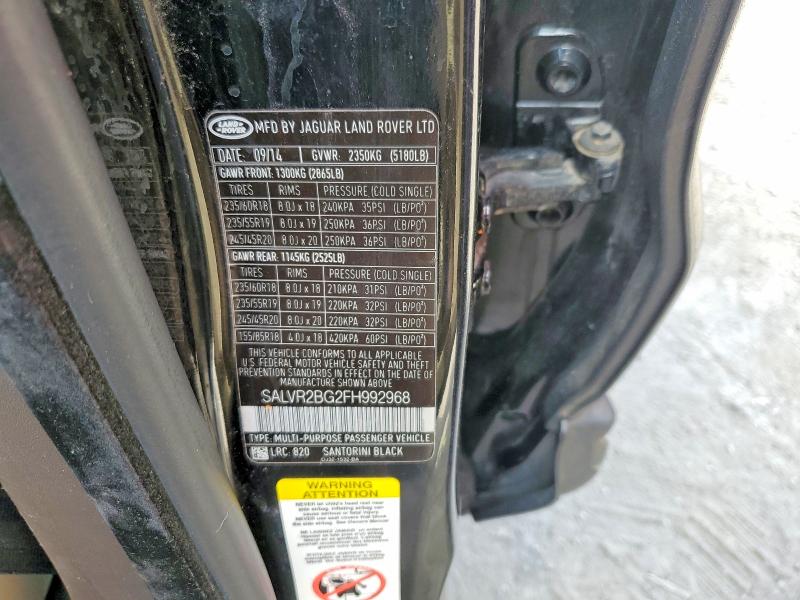Продажа на аукционе авто 2015 Land Rover Range Rover Evoque, vin: SALVR2BG2FH992968, номер лота: 60831936